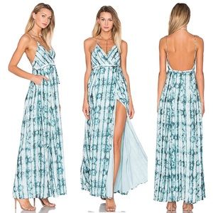NWT Jetset Diaries Serpiente Maxi Dress Aqua Stripe TJD Revolve S